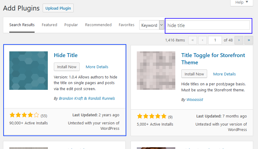 Hide Title in WordPress