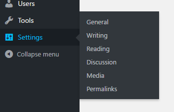 wordpress settings