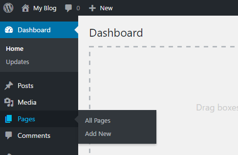 wordpress pages